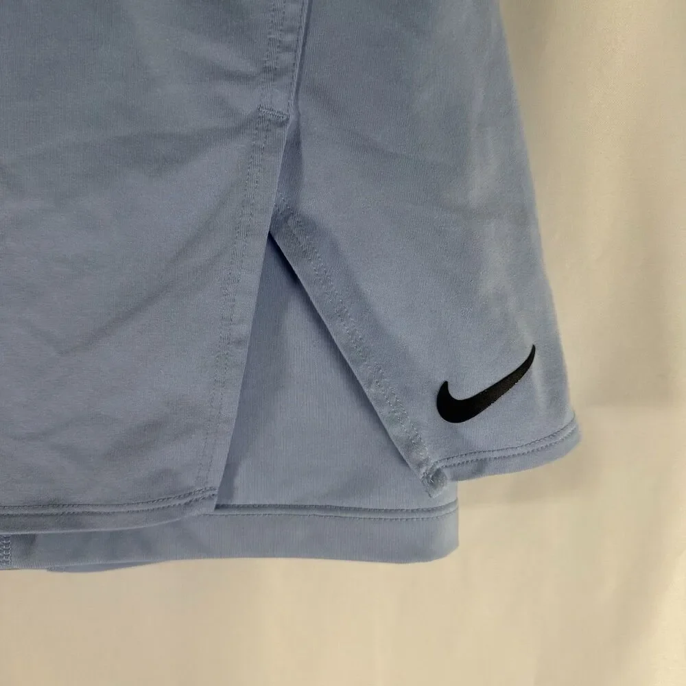 Nike Skort Skirt Women's Medium Blue Pull On Lined Tennis Golf Slim Fit Dri Fit